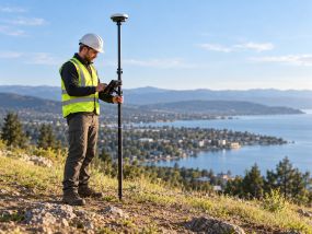 Surveyor with rover pole